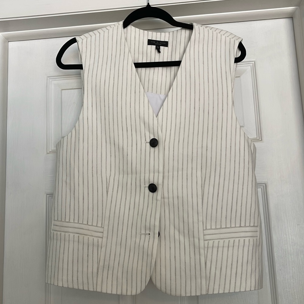 Rag & Bone Priya Stripe Linen Vest - Large